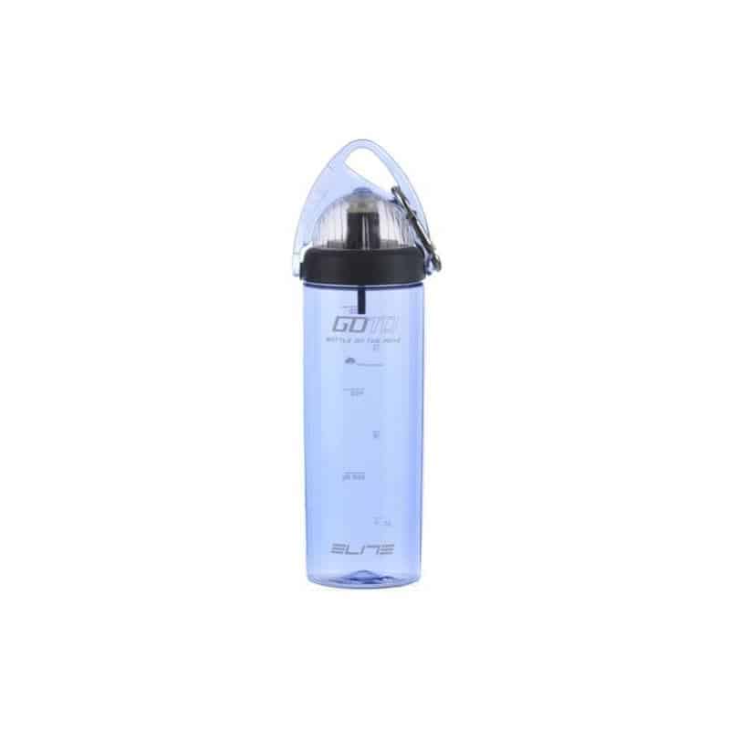 Bouteille d'élite goth avec des œillets et un carabiner céleste de 700 ml transparent