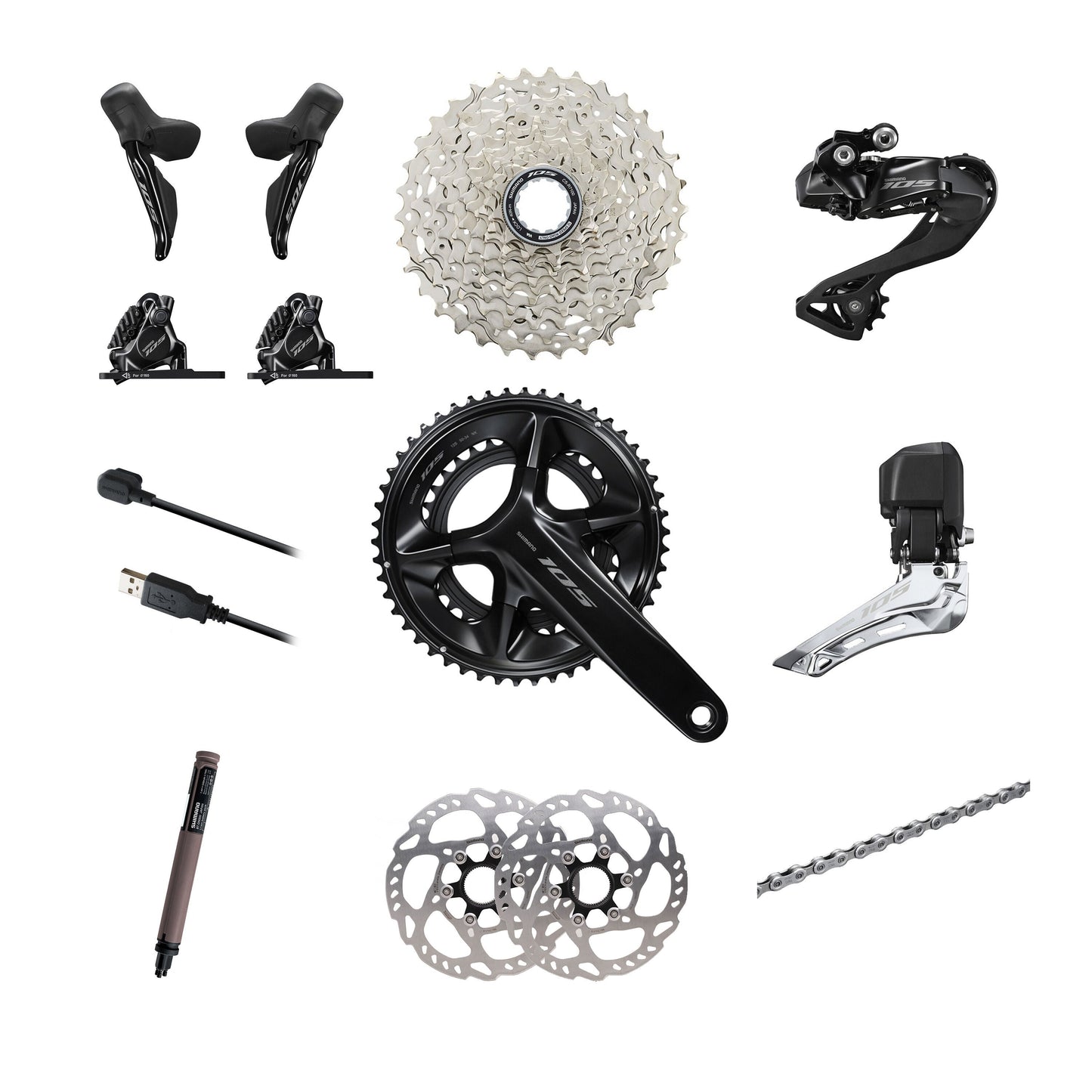 Gruppo Shimano 105 Di2 7100 12v Disc