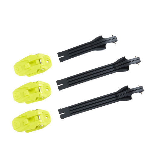 Komplettes Kit mit Schnallen und Gurten für Stiefel als Kinderfahrerprofi