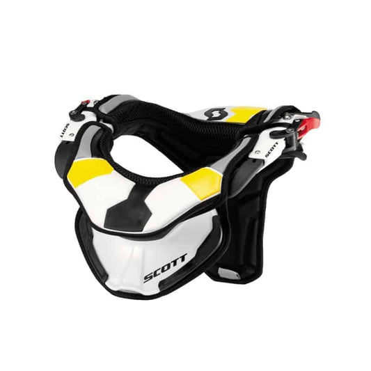 Protección contra el cuello SCOTT Aparato ortopédico SCOTT Bicicleta tamaño blanco amarillo M