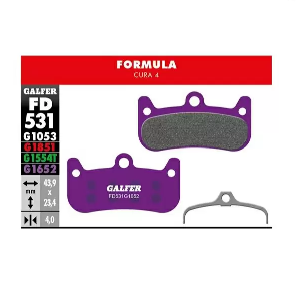 Poussions de frein organiques Galfer FD531G1652 FORMULA CURE 4