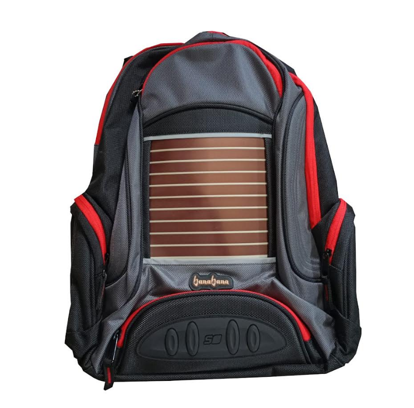 Mochila de banabana con panel solar y banco de energía incluidos