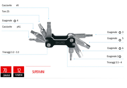 Multitool Skuad Mini Compact 12 in 1