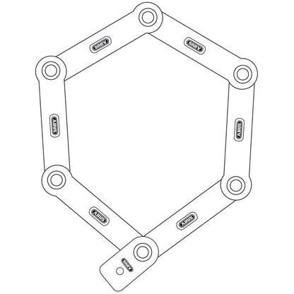 Lucchetto Pieghevole Abus Bordo 100cm - uGrip 5700K + SH Portalucchetto