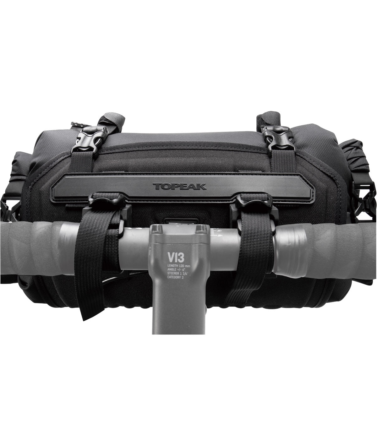 Bolsa en el manillar impermeable de 8L Topaak con correas de velcro y hebillas negras