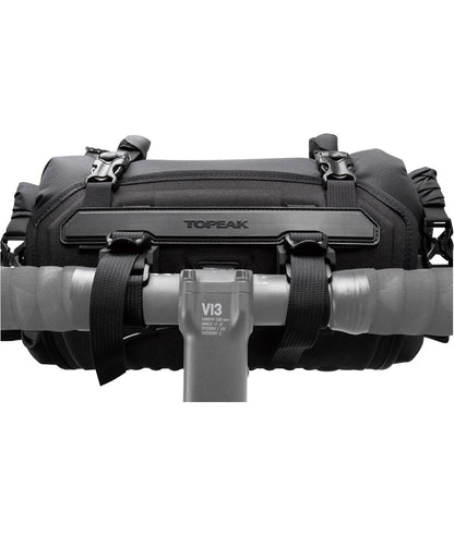 Bolsa en el manillar impermeable de 8L Topaak con correas de velcro y hebillas negras