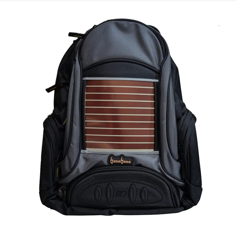Mochila de banabana con panel solar y banco de energía incluidos