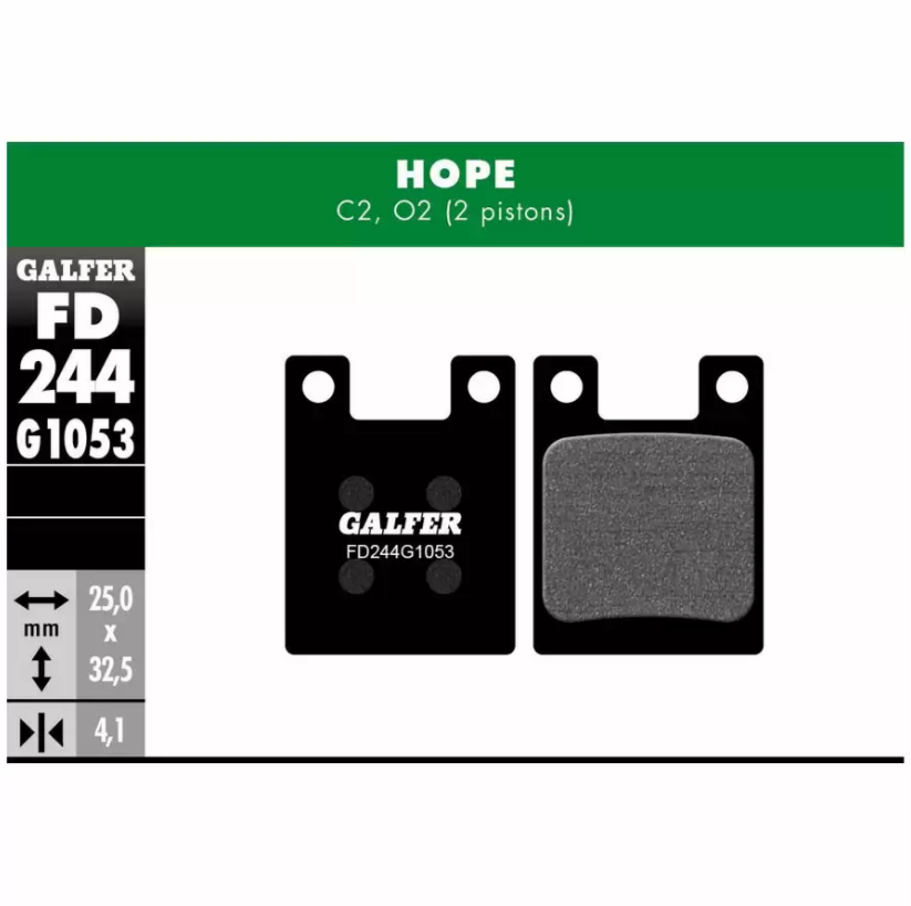 Galfer FD244G1053 Bremsbeläge für Hop C2, O2-2 Pistons