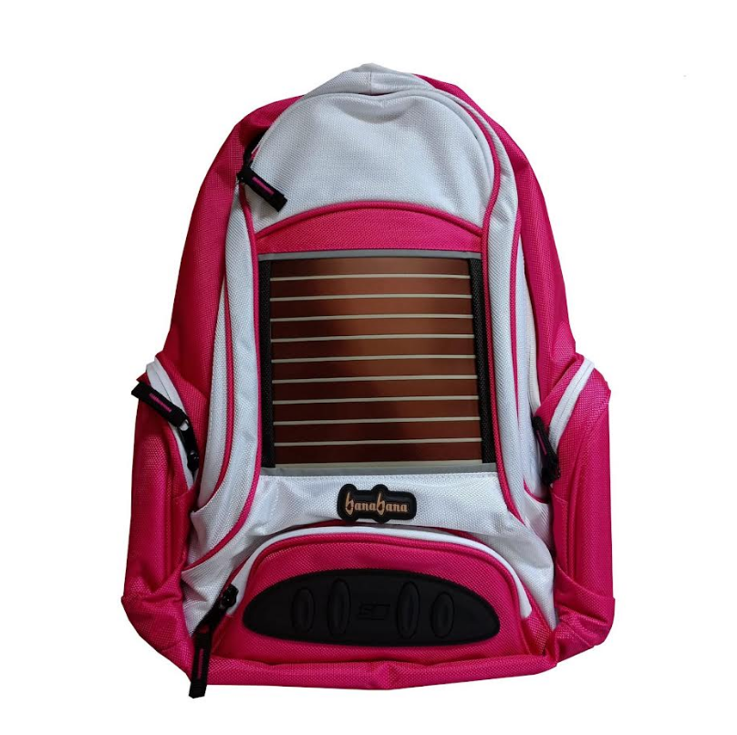 Mochila de banabana con panel solar y banco de energía incluidos